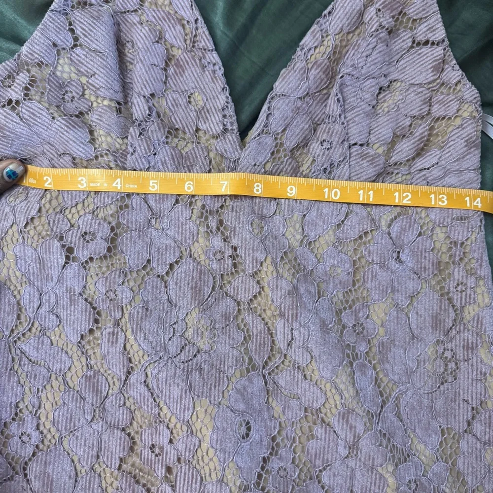 Free People Dangerous Love purple pink Sleeveless Floral Lace Mini Dress Size 2